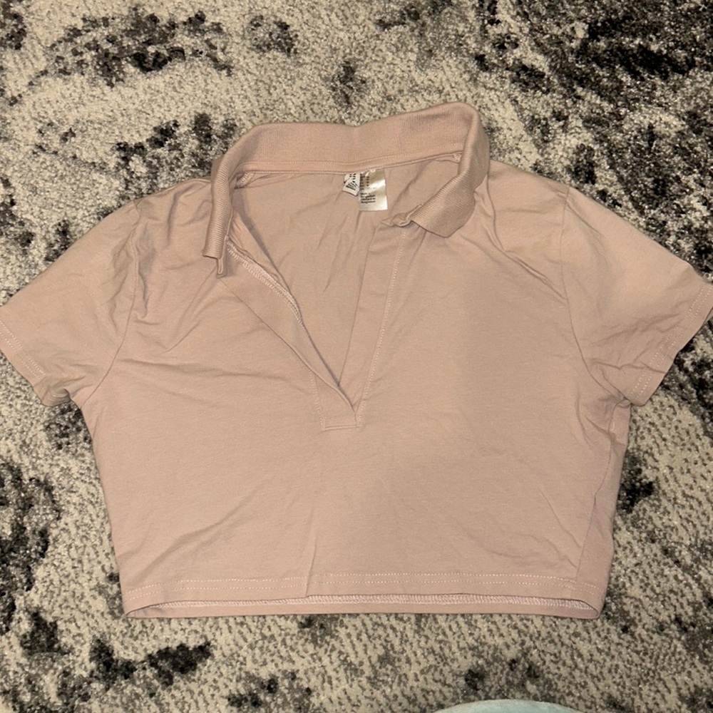 H&M Crop Collared Tee